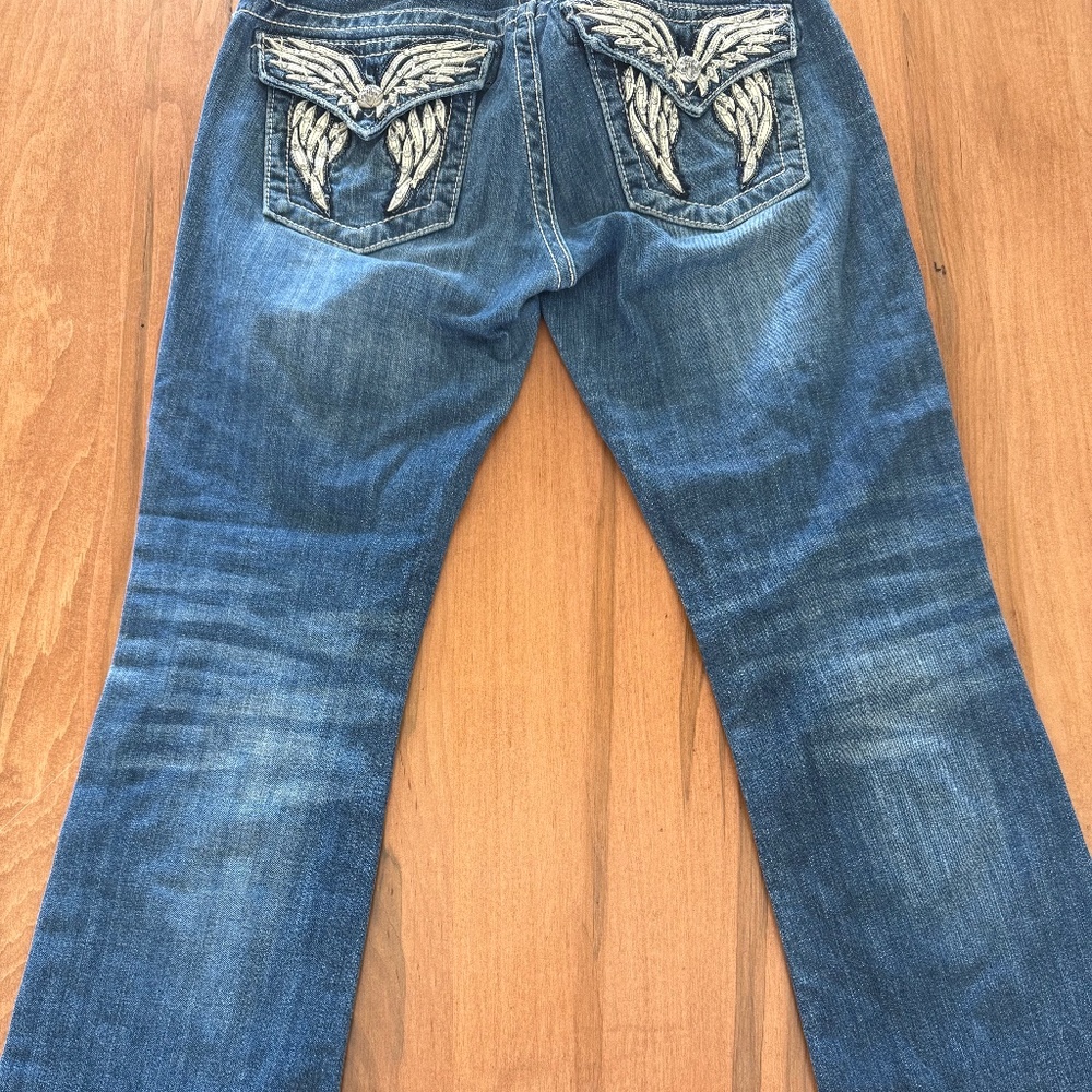 Miss Me Faded Blue Jeans, Size 28
